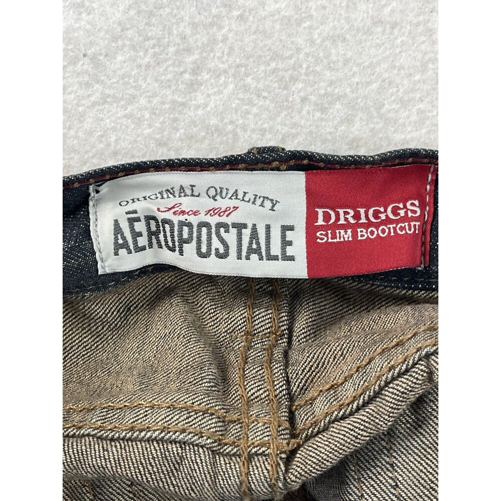 Aeropostale Jeans Men’s 34x34 Dark Blue Driggs Slim Bootcut Denim - Picture 10 of 11